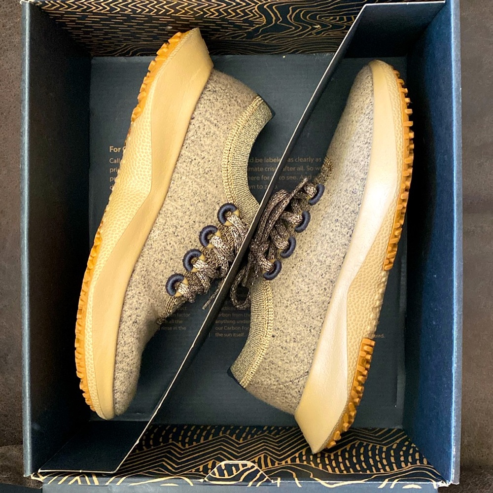 Allbirds wool Dasher 2 Mizzle (hazy beige w/ khaki sole)